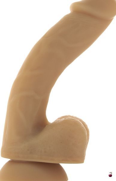 Гнучкий фалоімітатор ADDICTION ANDREW 8 Silicone Dong Caramel з віброкулею SO5579 фото