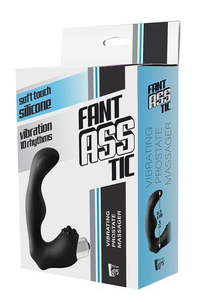 Масажери простати FantASStic, чорний силіконовий, зі знімною кулею DT21939 фото