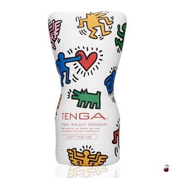 Мастурбатор Tenga Keith Haring Soft Case Cup, м'яка подушечка, стиснутий SO1648 фото
