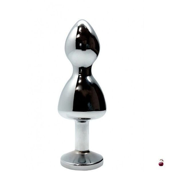 Анальні іграшки Wooomy Lollypop Double Ball Metal Plug Red M, металева SO7423 фото