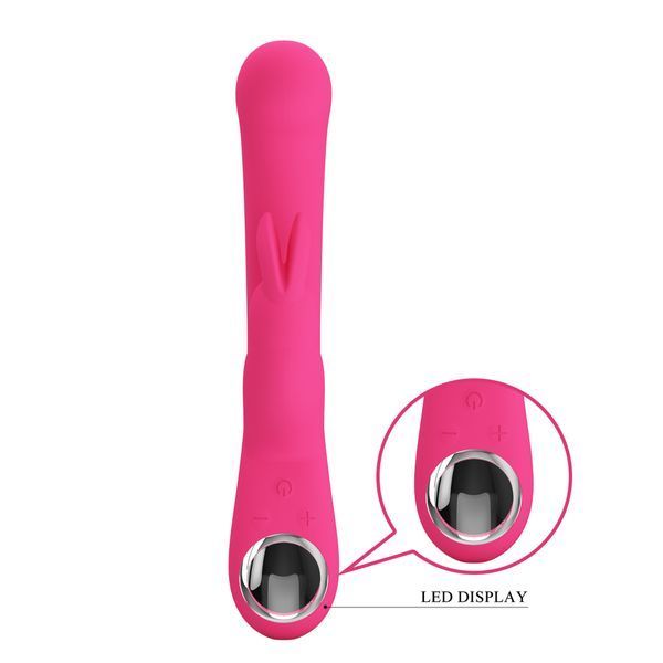 Вібратор-кролик PRETTY LOVE Lamar з дисплеєм, 10 режимів, рожевий, 22 х 4 см BW-500004-LED-1 фото