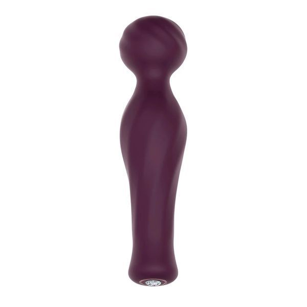 Вібратор-мікрофон Dream Toys Essentials Magic Wand зі стразами, бордовий, 16,5 см DT22233 фото