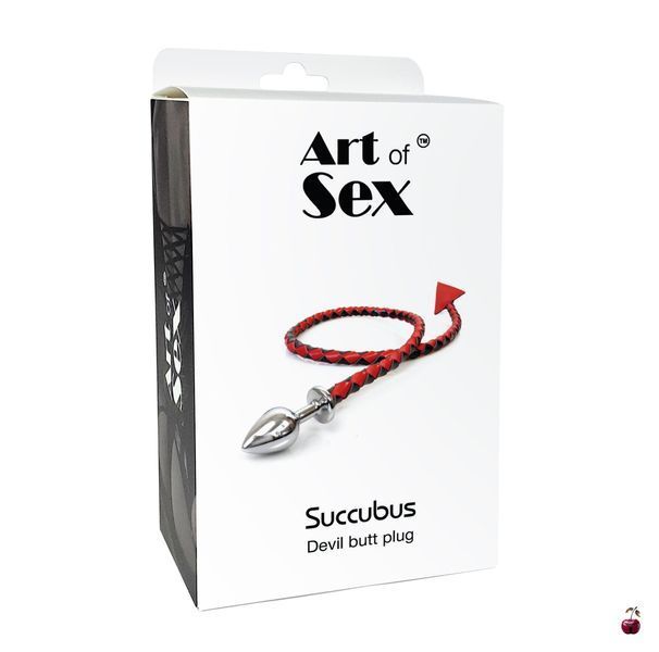 Анальна пробка з хвостом Art of Sex Succubus, метал SO9745 фото