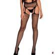 Панчохи Obsessive Garter stockings S815, сітка, чорні