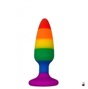 Анальна пробка Wooomy Hiperloo Silicone Rainbow Plug S, силікон, для початківців SO7424 фото