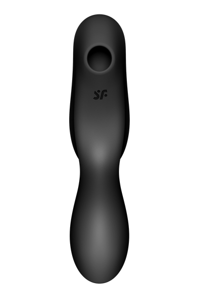 Подвійний вібратор із вакуумною стимуляцією SATISFYER CURVY TRINITY 2 чорний T360396 фото