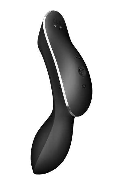 Подвійний вібратор із вакуумною стимуляцією SATISFYER CURVY TRINITY 2 чорний T360396 фото