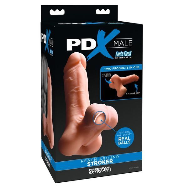 Реалістичний мастурбатор член PDX Male Reach Around, 24,1 см PD545287 фото