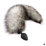 Анальна пробка з хвостом Art of Sex Arctic fox M SO6189 фото