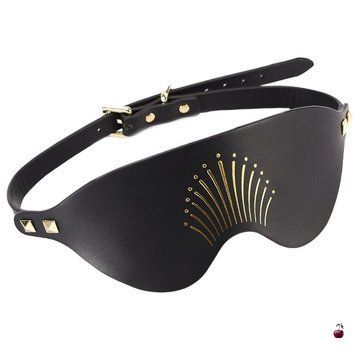 Аксесуари BDSM Zalo Blindfolds Black, натуральна шкіра SO8231 фото