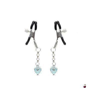 Затискачі для сосків Liebe Seele Glow-in-dark Nipple Clamps, блакитні SX1684 фото