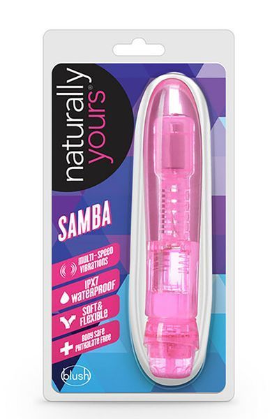 Вібратор гелевий Blush Naturally Yours Samba Pink T331608 фото