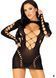 Безшовна мінісукня Leg Avenue Long sleeve cut out mini dress Black SO8570 фото 4