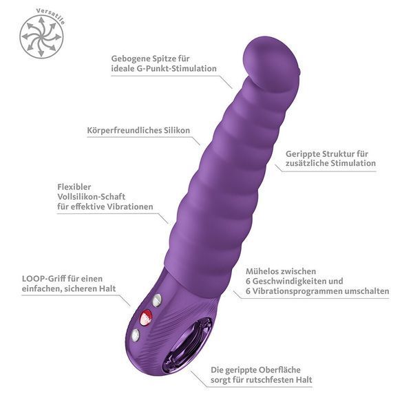 Вібратори Fun Factory PATCHY PAUL Dark Violet, гнучкий силіконовий SX4239 фото