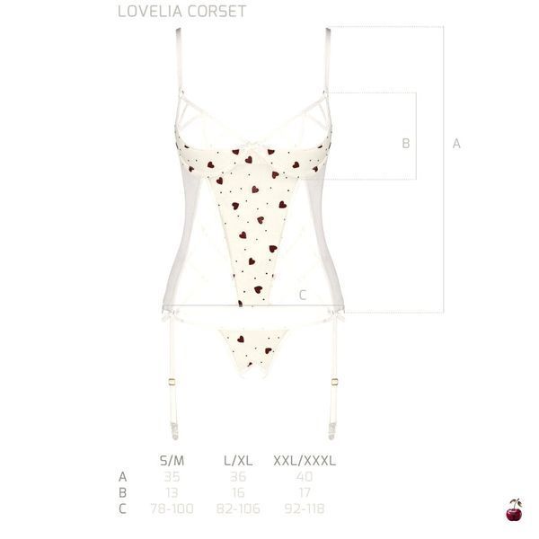 Passion LOVELIA CORSET S/M, white SO4769 фото