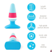 Анальна пробка FeelzToys Plugz Butt Plug Colors Nr. 1 з силікону SO4574 фото 2