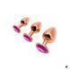 Анальна пробка Wooomy Tralalo Rose Gold Metal Plug Magenta L, метал SO7425 фото 4