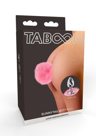Анальні іграшки Taboom Bunnytail Buttplug, металеві з хутряним хвостиком TB17138 фото
