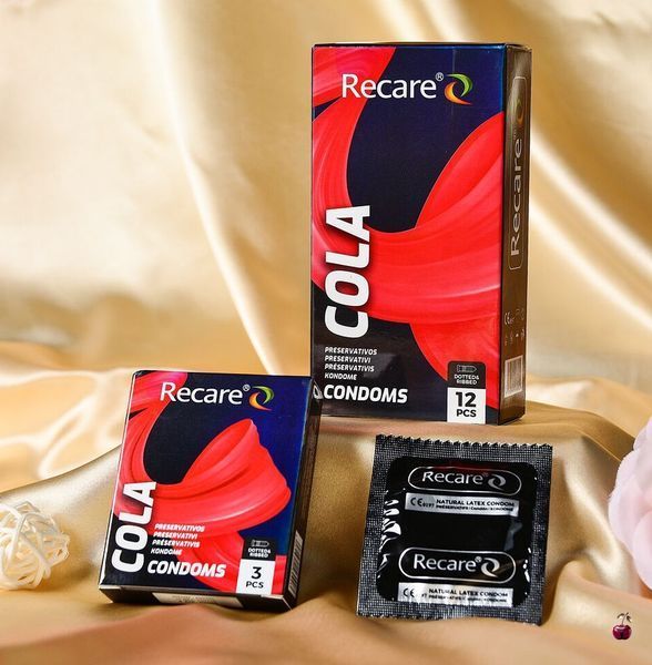 Презервативи Recare Holographic Cola Dotted&Ribbed SX3329 фото