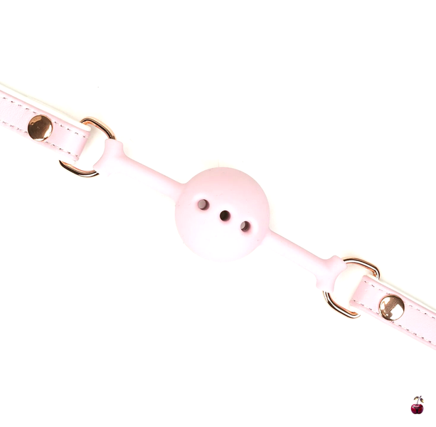 Кляп Liebe Seele White & Pink Fairy Goat Leather Ball Gag SX2825 фото