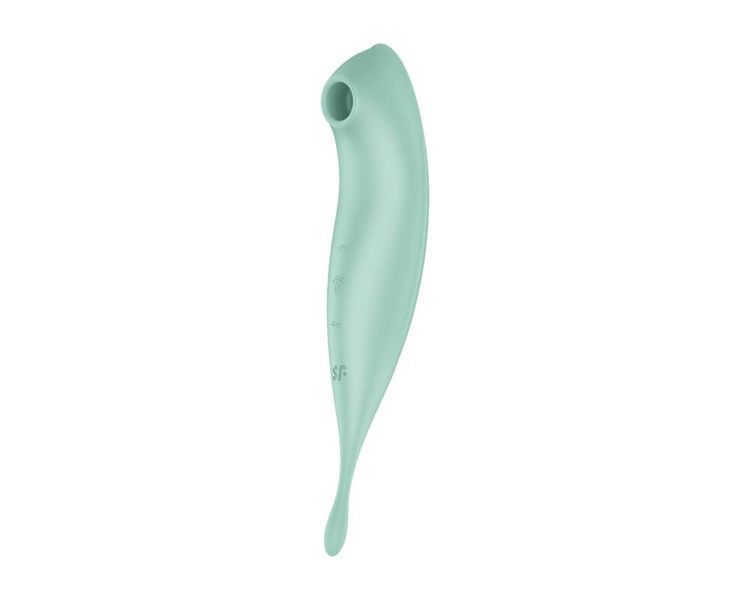Вібратор із хвильовою стимуляцією Satisfyer Twirling Pro з додатком, м'ятний ST4043913 фото