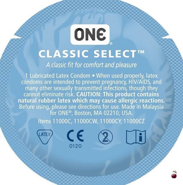 Презервативи ONE Classic Select MSM Collection, 100 шт, гладенькі, зі змазкою SX0742 фото