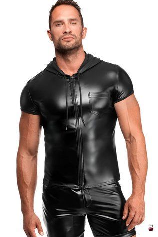 Еротична чоловіча білизна Noir Handmade H085 Vexen hooded T-shirt XL SX4190 фото