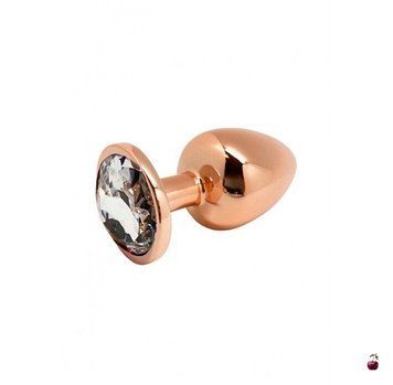 Анальна пробка Wooomy Tralalo Rose Gold Metal Plug Size M, метал SO7428 фото