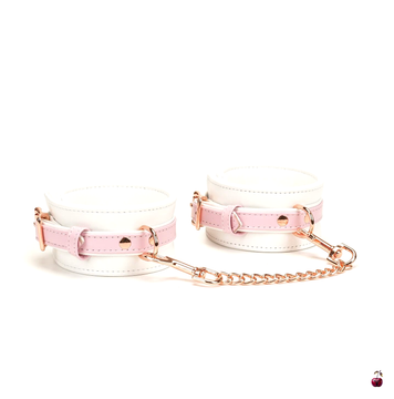 Аксесуари BDSM Liebe Seele Fairy Goat Leather, White & Pink SX2827 фото