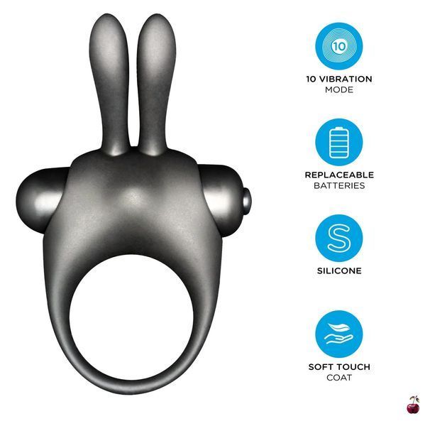 Рідкий вібратор та ерекційне кільце Orgie Vibe Bunny SX3137 фото
