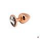 Анальна пробка Wooomy Tralalo Rose Gold Metal Plug Size M, метал SO7428 фото 1