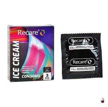 Презервативи Recare Holographic Ice Cream Big Dotted, 3 шт SX3332 фото
