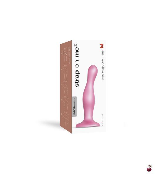 Strap-On-Me Dildo Plug Curvy Rose Dragee Metallic M SO7820 фото