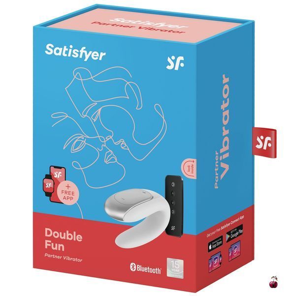 Вібратор Satisfyer Double Fun (White) смарт-вібратор для пар з пультом ДК SO5057 фото