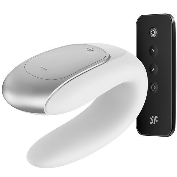 Вібратор Satisfyer Double Fun (White) смарт-вібратор для пар з пультом ДК SO5057 фото