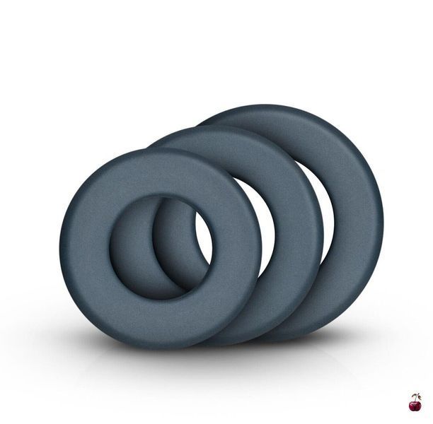 Ерекційне кільце Boners 3-Piece Hefty Cock Ring Set, силікон SO8872 фото