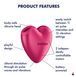 Вібратори Satisfyer Cutie Heart Battery Series: ніжний силікон, подвійні мотори SX3836 фото 9