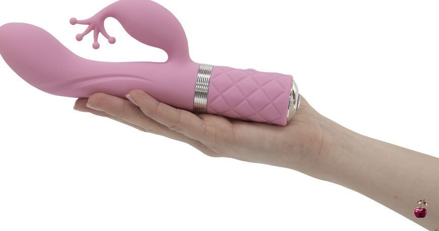 Вібратор Pillow Talk Kinky Pink з кристалом Сваровські, подвійний мотор SO2715 фото