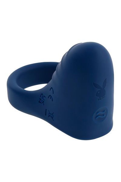 Ерекційне віброкільце Evolved Playboy синє, 7.8 см E841153 фото