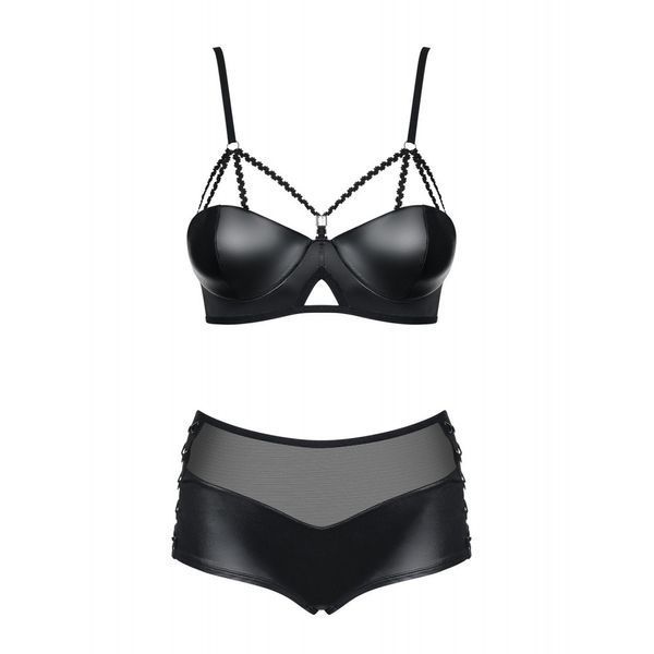 Комплект Obsessive Leatheria 2-pcs set black, S / M 410149 фото