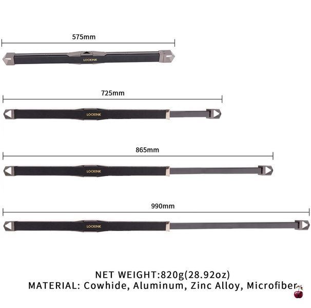 Аксесуар BDSM LOCKINK Adjustable Spreader Bar Set, чорний SX0853 фото