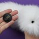 Хвіст на магнітній основі UPKO для Pet Play з лисиного хутра, білий U62206 фото 3