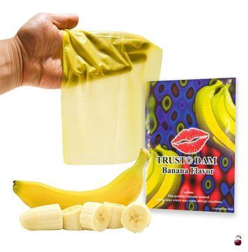 Презервативи ONE Латексна серветка Latex Dental Dams Banana 1 шт SX1265 фото