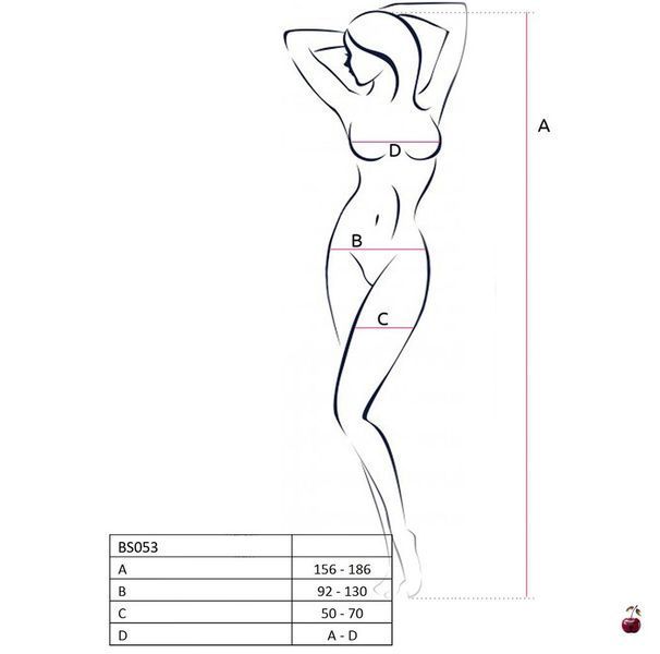 Бодістокінг Passion BS053, білий PBS053W фото