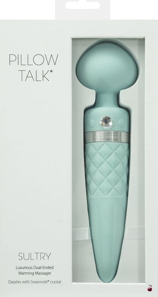 Вібромасажер-мікрофон Pillow Talk Sultry Teal з нагрівом SO2718 фото