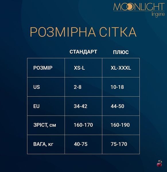 Moonlight Plus Model 03 XL-XXXL Black, сукня-бодістокінг SO8194 фото