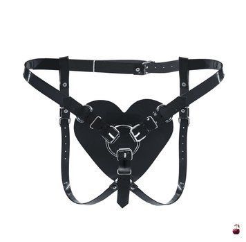 Трусики для страпона Feral Feelings Hearts Strap-on Belt Black SO9312 фото