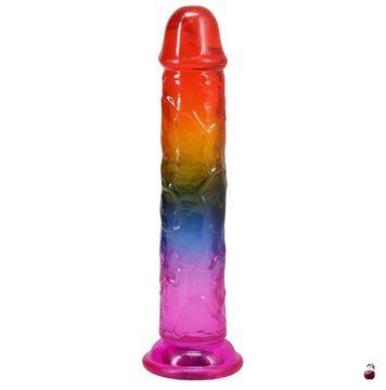 Фалоімітатор Doc Johnson Crystal Jellies - 7.5 Inch Dong - Rainbow SX4444 фото