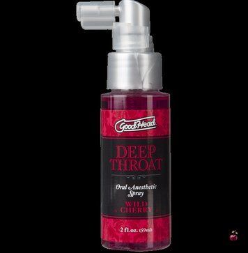 Спрей для мінету Doc Johnson GoodHead DeepThroat Spray Wild Cherry 59 мл, стимулювальний засіб SO2800 фото