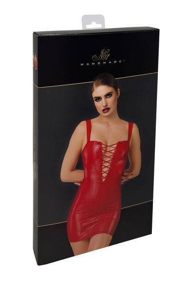 Еротична жіноча білизна Noir Handmade F364 Bombshell Lace-Up Mini Dress Red SX4077 фото